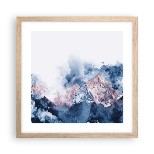 Plakát v rámu světlý dub - To jsou vrcholy! - 40x40 cm