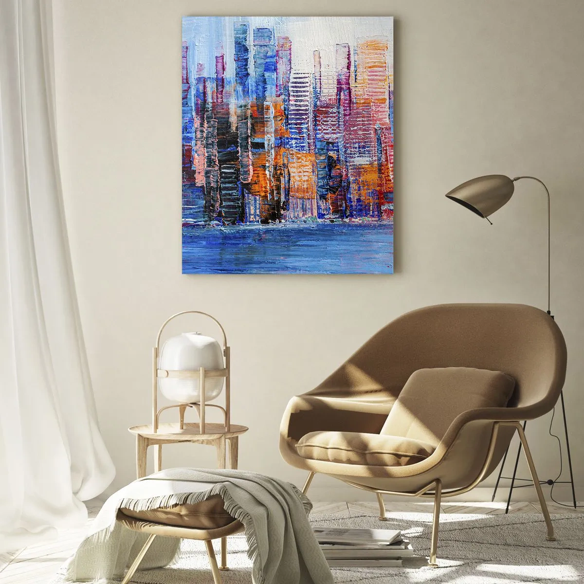Obraz na skle - Radostná metropole - 50x70 cm