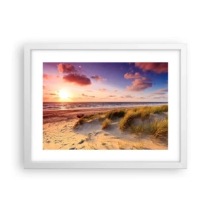 Plakát v bílém rámu - Už v létě voní vzduch - 40x30 cm