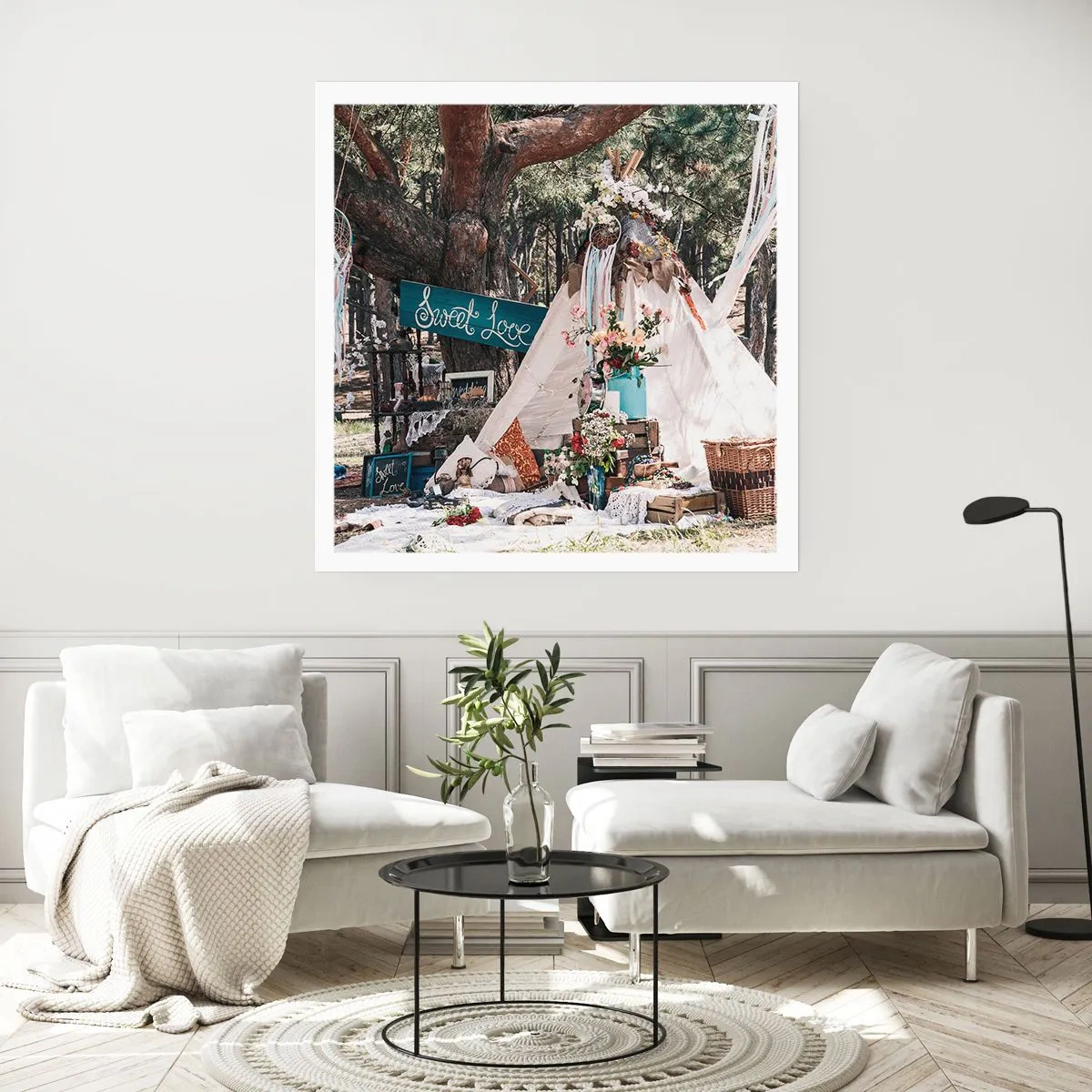 Plakát - Make love… - 40x40 cm