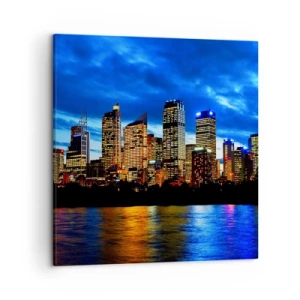 Obraz na plátně - Noc světel a barev - 50x50 cm