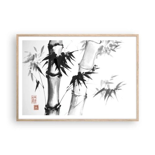 Plakát v rámu světlý dub - Blízký záběr na orient - 100x70 cm