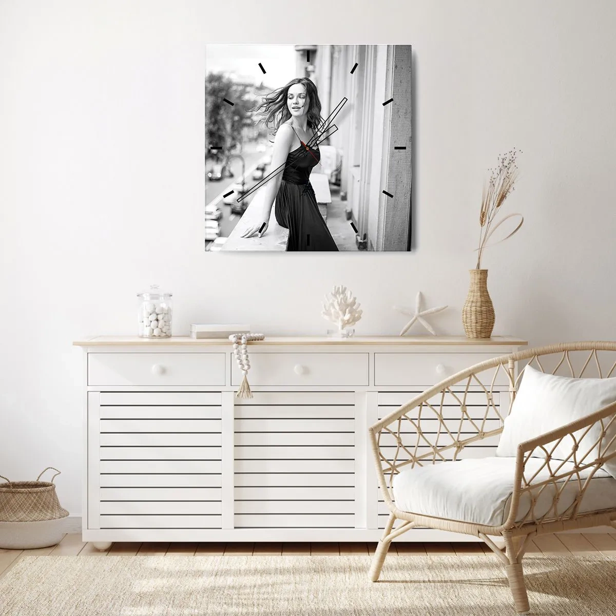 Nástěnné hodiny - Určitě Pařížanka - 40x40 cm