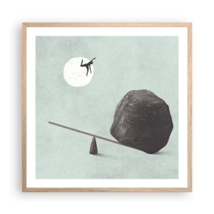 Plakát v rámu světlý dub - Splněný sen - 60x60 cm