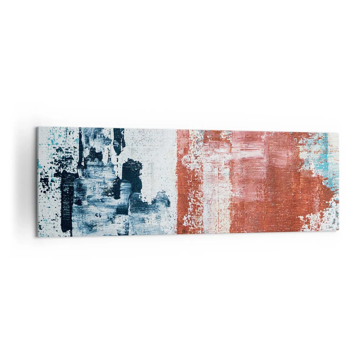 Obraz na plátně - Abstraktní půl na půl - 160x50 cm