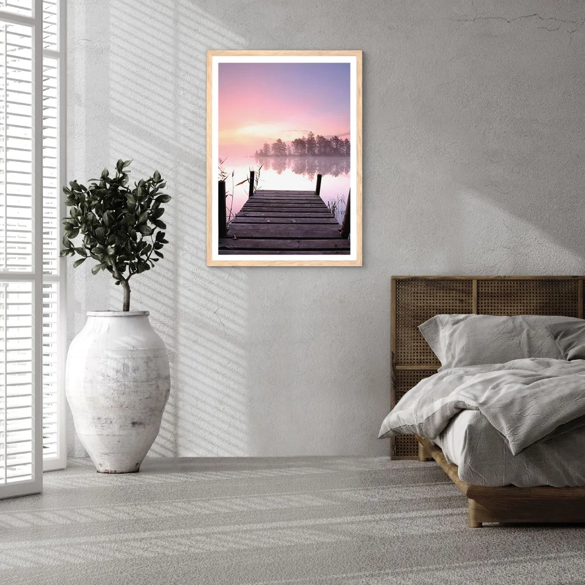 Plakát v rámu světlý dub - Z liliové mlhy… - 40x50 cm