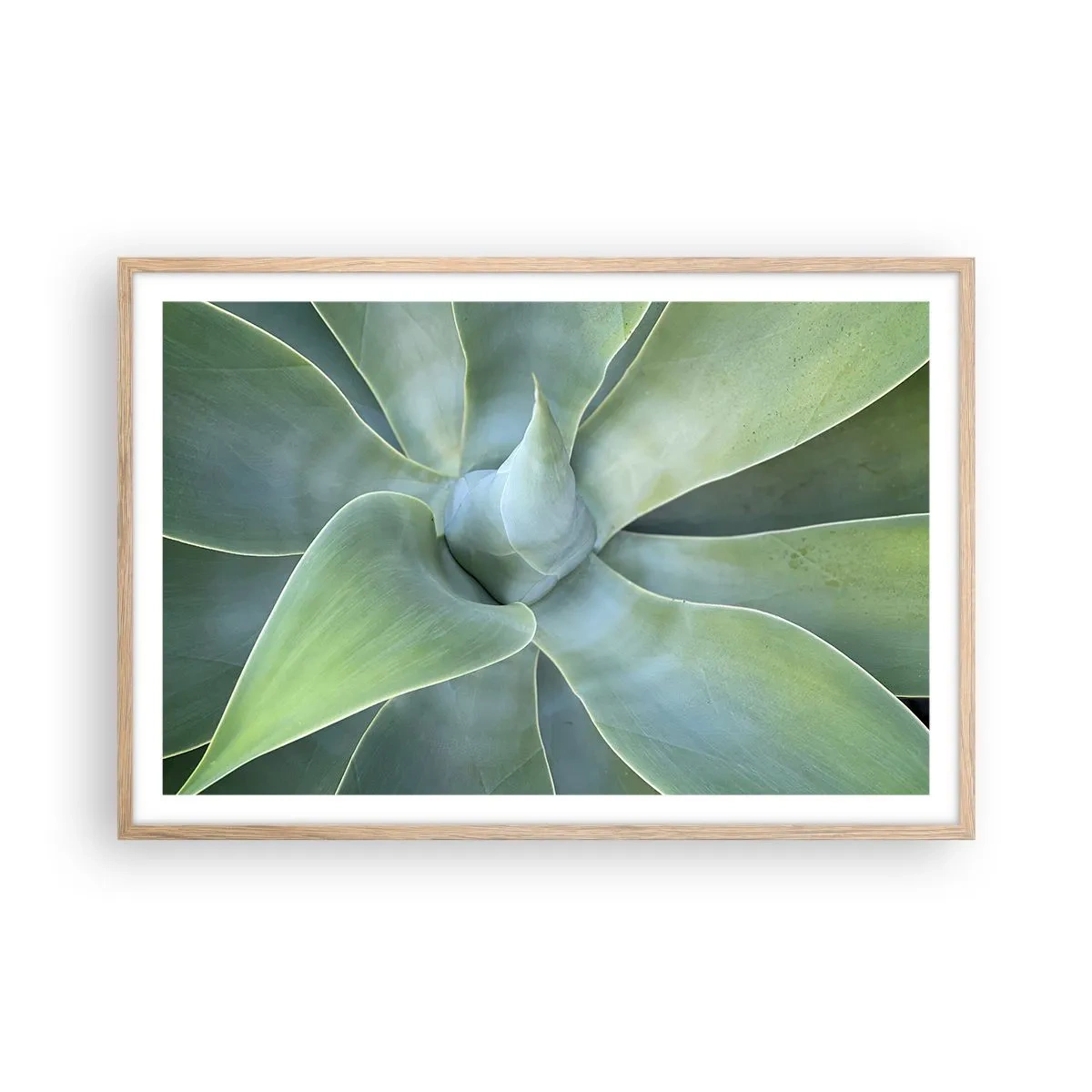 Plakát v rámu světlý dub - Zrození zeleně - 91x61 cm