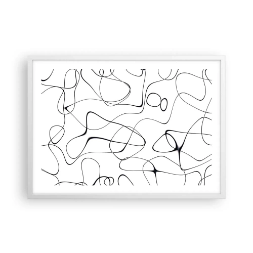 Plakát v bílém rámu - Cesty života, zákruty osudu - 70x50 cm