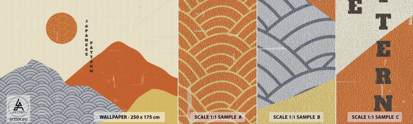 Vzor Fototapety Premium Canvas - V japonském duchu - asijský, japonský, Krajina - 100x30 cm