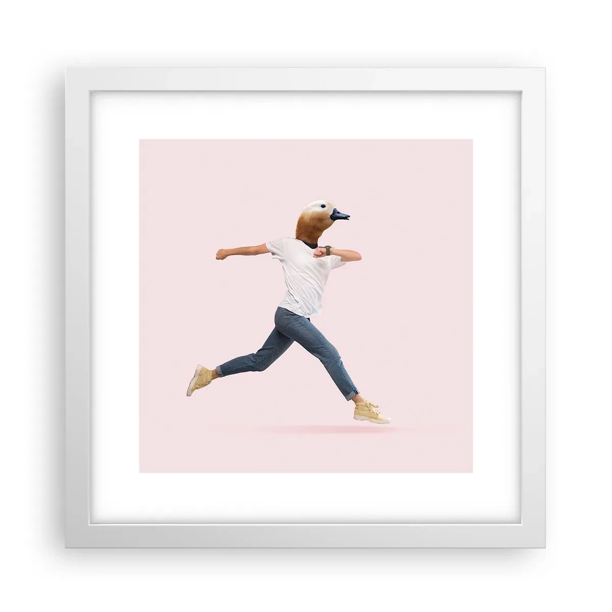 Plakát v bílém rámu - Špetka absurdity - 30x30 cm