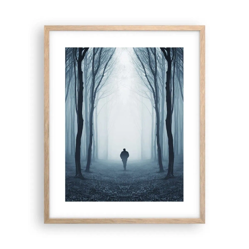 Plakát v rámu světlý dub - A všechno jednoduché a jasné - 40x50 cm