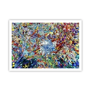 Plakát - Vitráž s kapkami - 100x70 cm