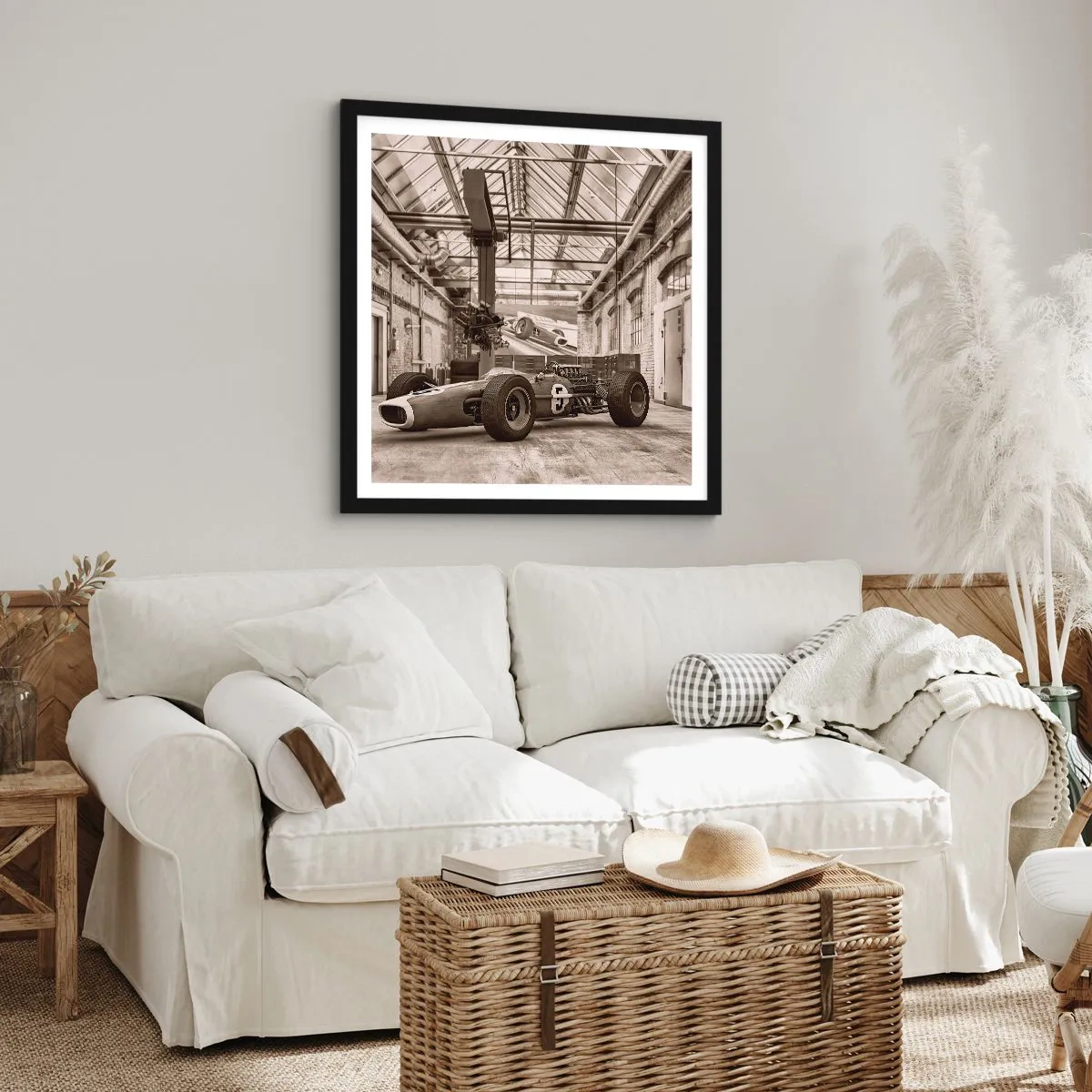 Plakát v černém rámu - Odpočinek vítěze - 40x40 cm