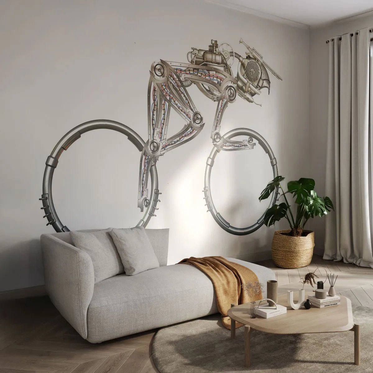 Fototapeta Standard Eco - Úžasný stroj - Abstrakce, Jízdní kolo, Grafika - 400x280 cm