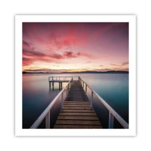 Plakát - Jemný plamen večera - 60x60 cm