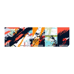 Vzor Fototapety Samolepicí Deluxe Sticker - Dynamická kompozice - Abstrakce, Graffiti, Kus - 100x30 cm