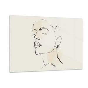 Obraz na skle - Hrdý pohled - 120x80 cm