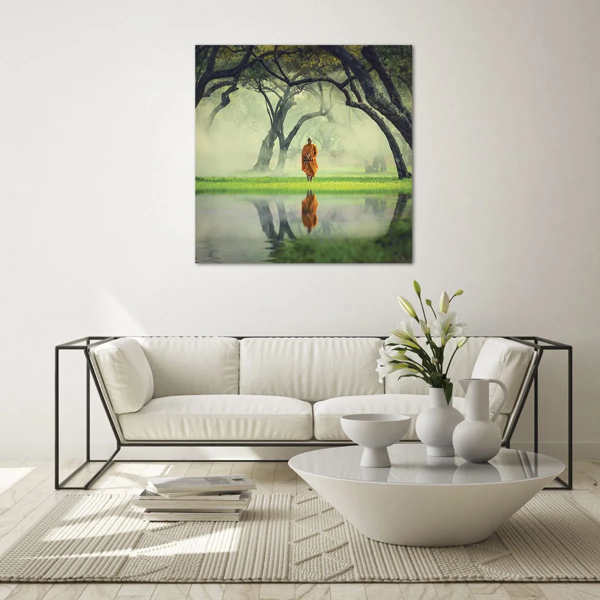 Obraz na skle - Na cestě k osvícení - 70x70 cm