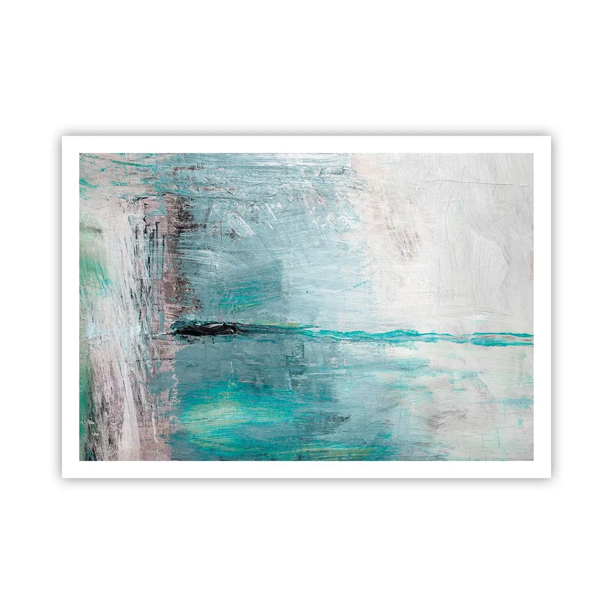 Plakát - Horizontálně v modři - 100x70 cm