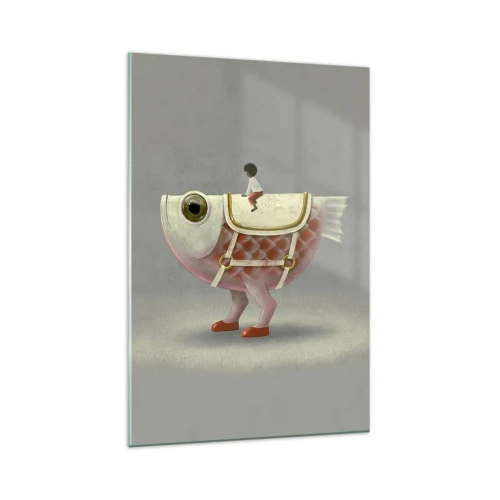 Obraz na skle - Rybí jezdec - 80x120 cm