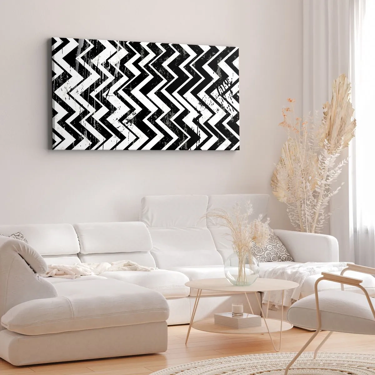 Obraz na plátně - Cik-bílé, cik-černé - 120x50 cm