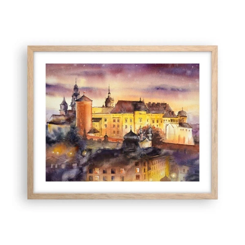 Plakát v rámu světlý dub - Historie a pohádka - 50x40 cm