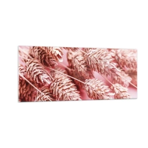 Obraz na skle - Květinová kaskáda v růžové - 100x40 cm