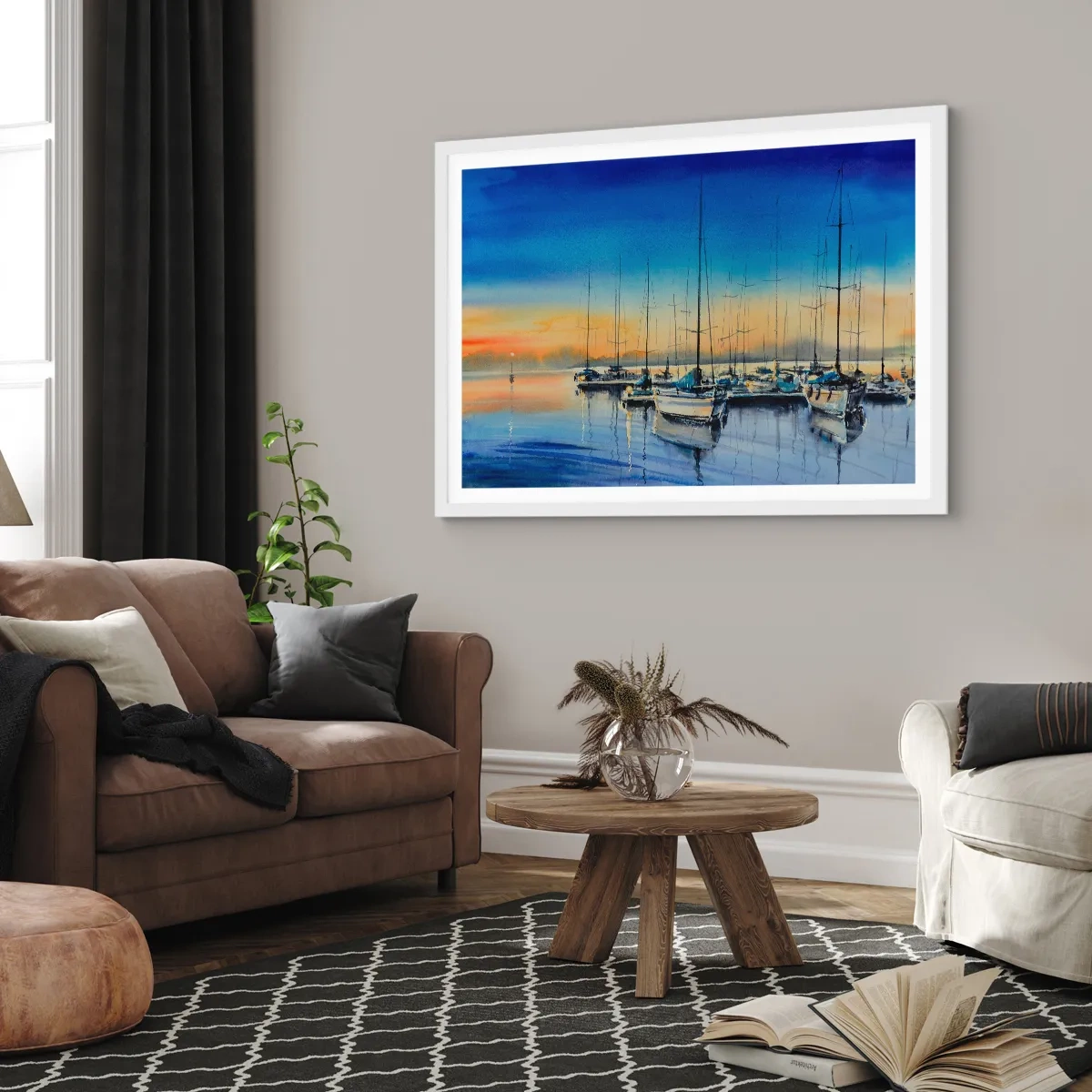 Plakát v bílém rámu - Konec dobrého dne - 100x70 cm
