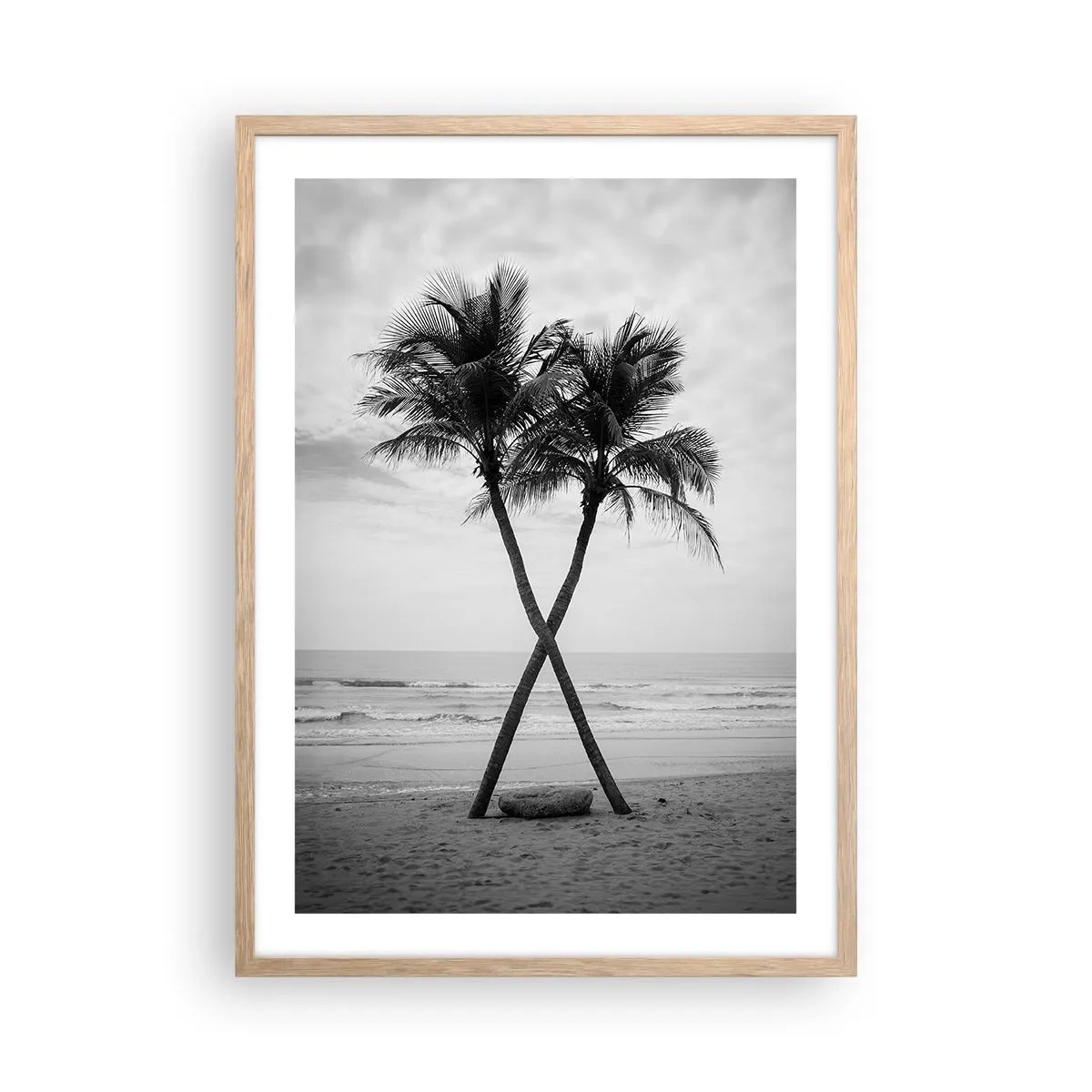 Plakát v rámu světlý dub - Něžná přítomnost - 50x70 cm