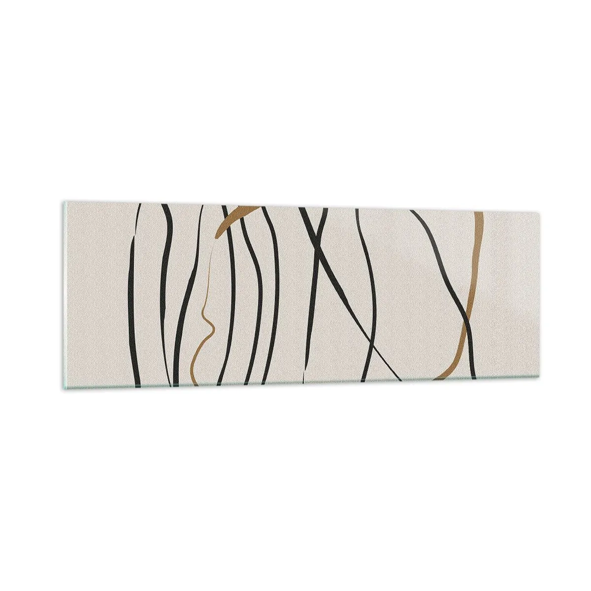 Obraz na skle - Kompozice – tanec ve smyčce - 90x30 cm