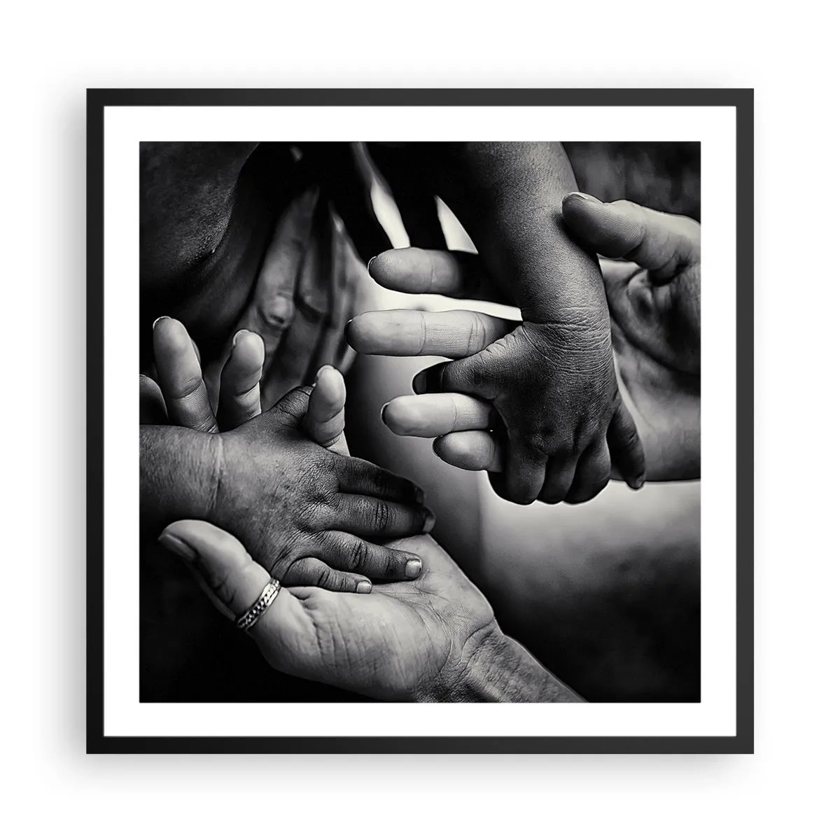 Plakát v černém rámu - Být člověkem - 60x60 cm