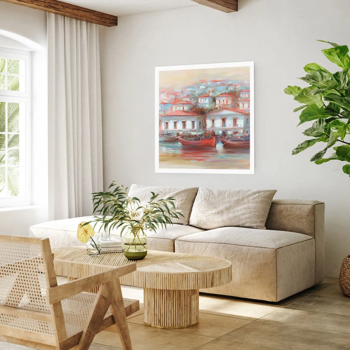 Plakát - Šťastné městečko - 60x60 cm