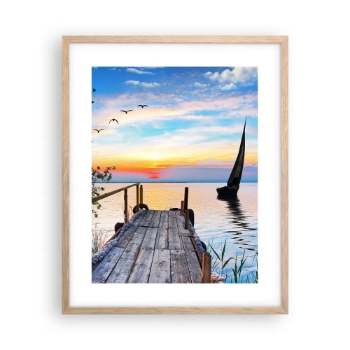 Plakát v rámu světlý dub - Dobrý večer - 40x50 cm