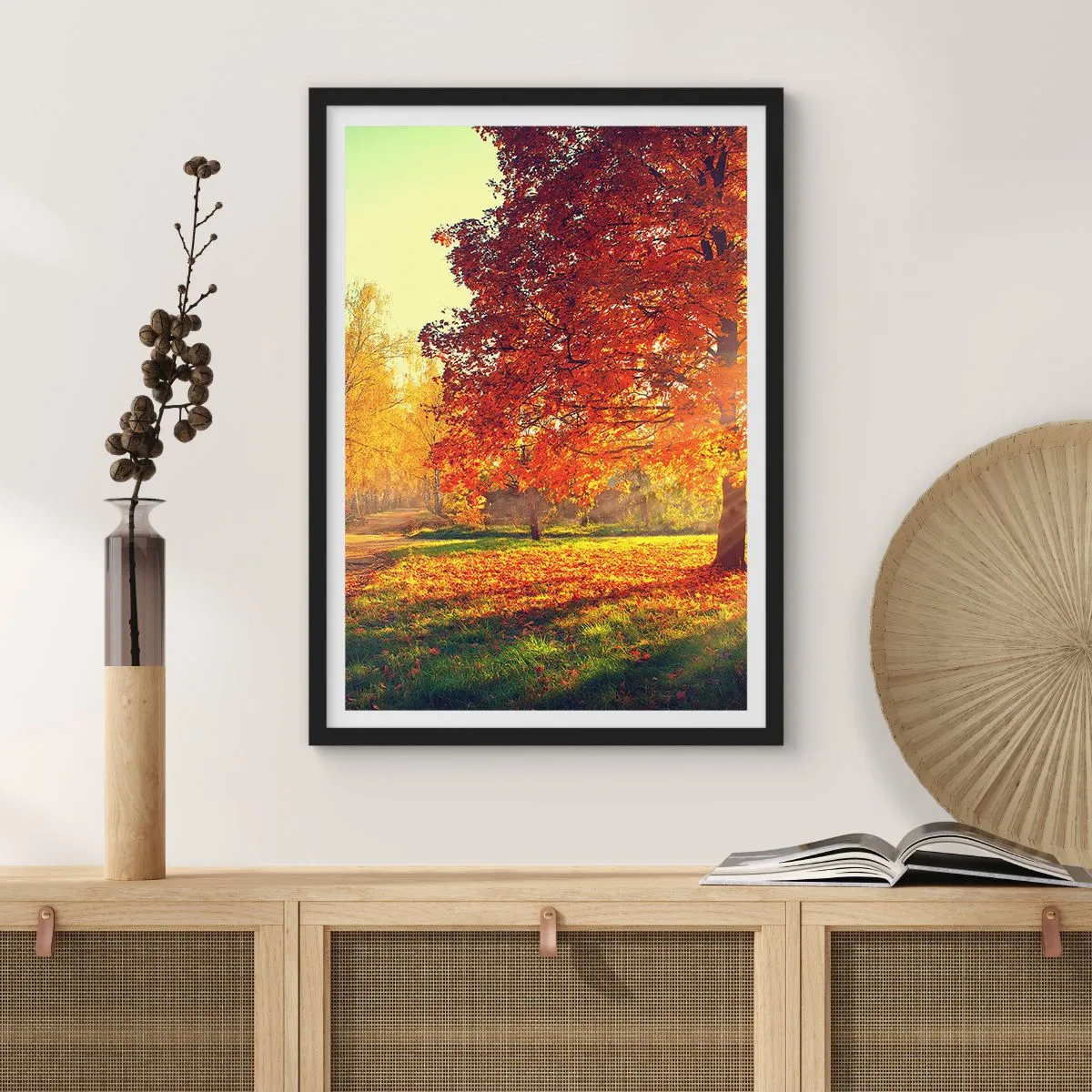 Plakát v černém rámu - Rudé je krásné - 70x100 cm