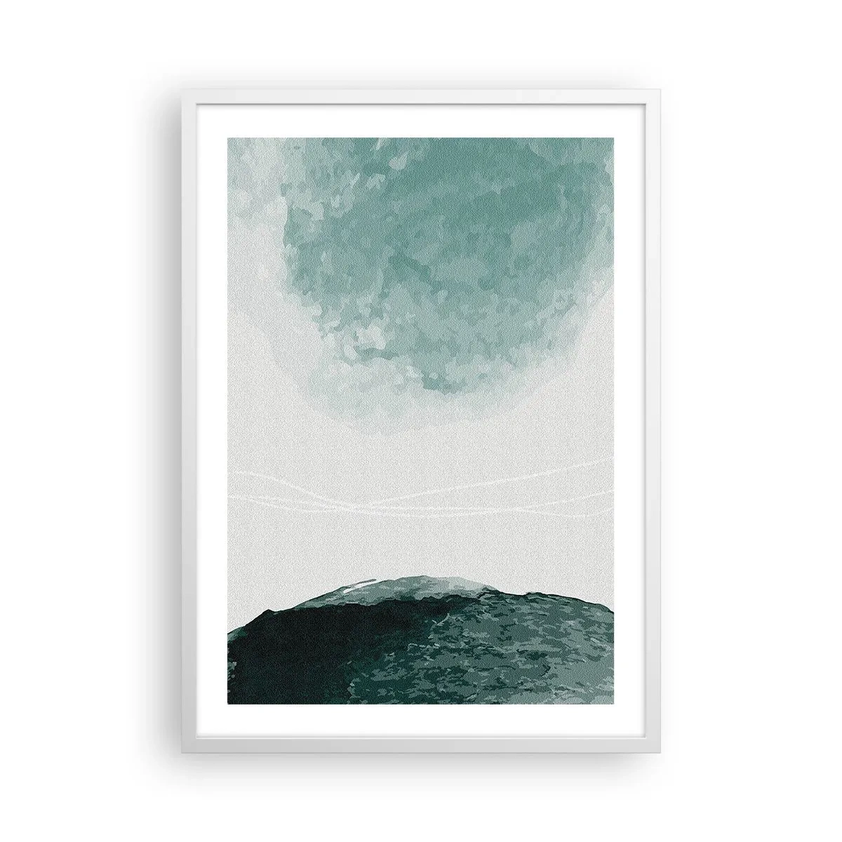 Plakát v bílém rámu - Setkání s mlhou - 50x70 cm