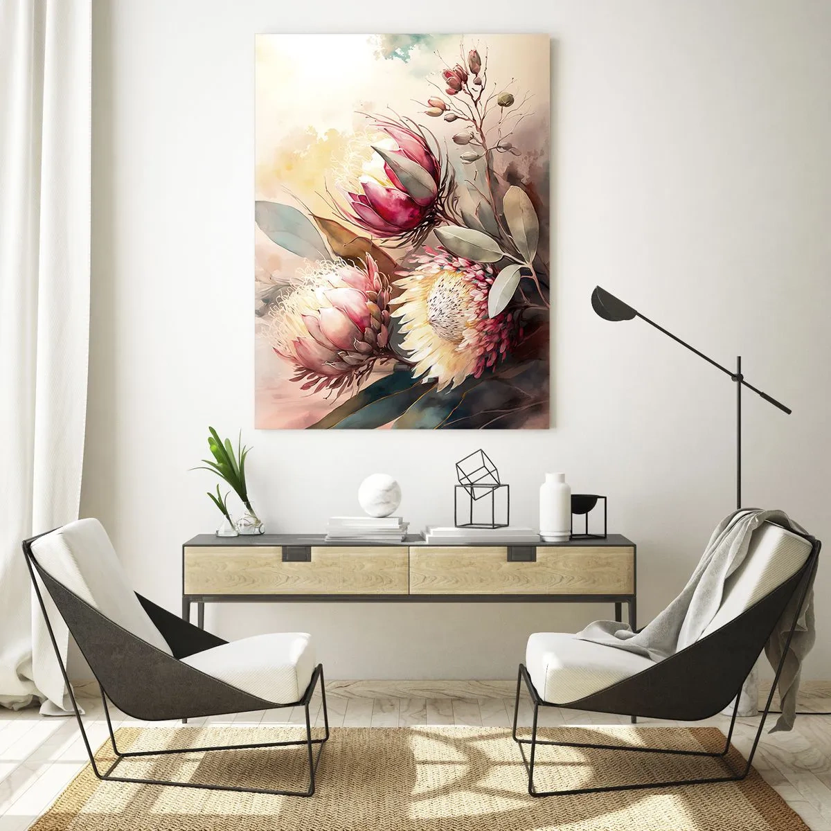 Obraz na skle - Z profilu a en face - 50x70 cm
