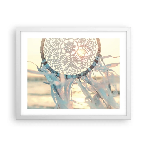 Plakát v bílém rámu - Krajkový totem - 50x40 cm