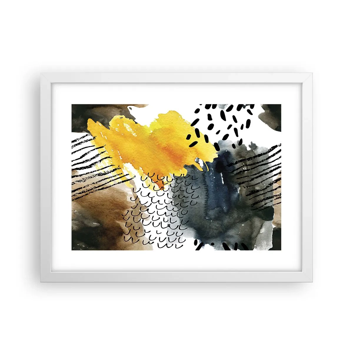 Plakát v bílém rámu - Setkání živlů - 40x30 cm