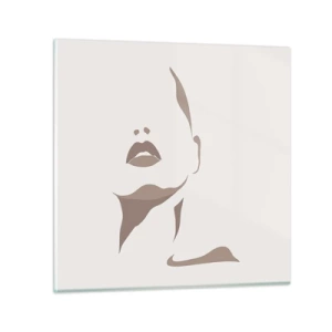 Obraz na skle - Stvořená ze světla a stínu - 50x50 cm