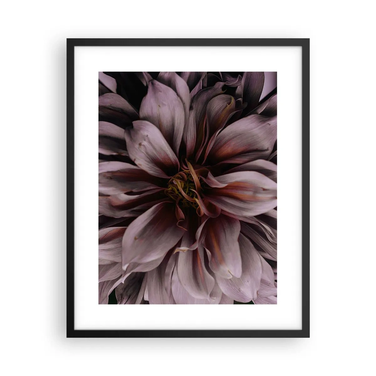 Plakát v černém rámu - Květinové srdce - 40x50 cm