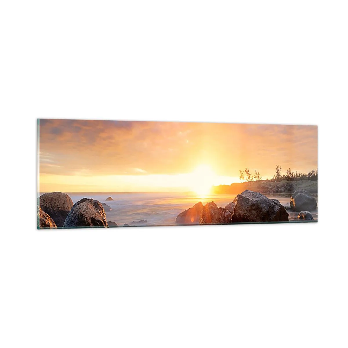 Obraz na skle - Světlý večerní vánek - 90x30 cm