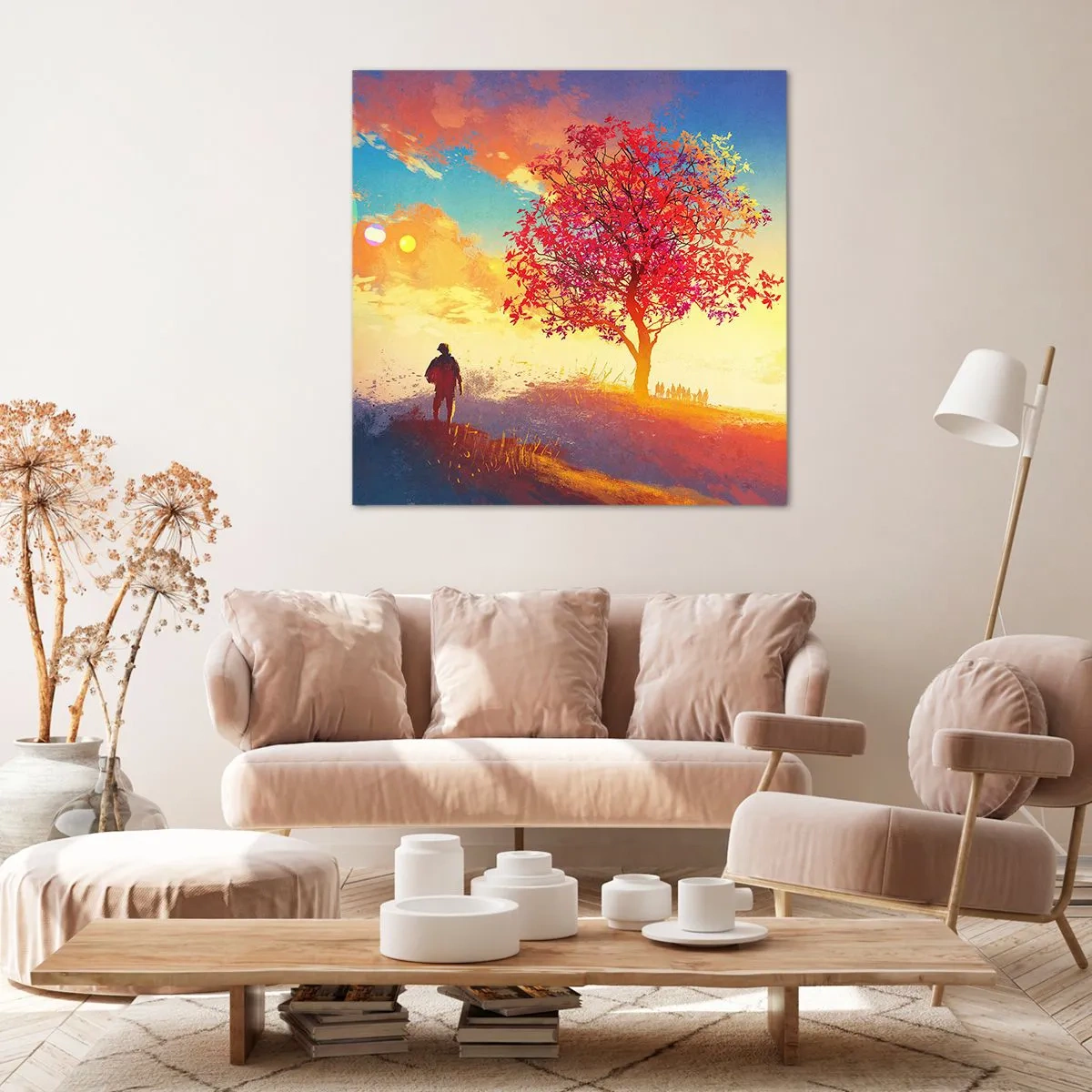 Obraz na plátně - Poutník u cíle - 60x60 cm