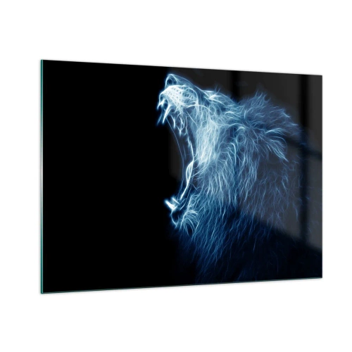 Obraz na skle - Ohnivý hněv krále - 100x70 cm