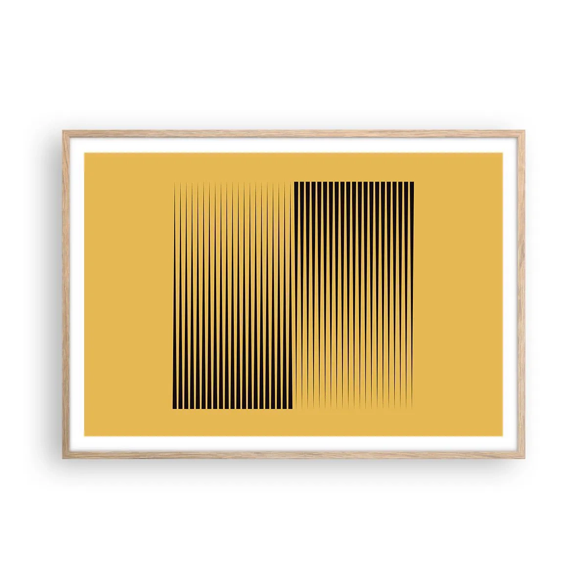 Plakát v rámu světlý dub - Čtverec protikladů - 100x70 cm