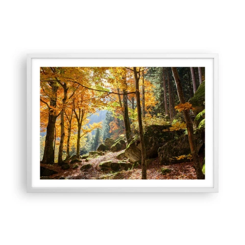 Plakát v bílém rámu - Čas na odpočinek - 70x50 cm