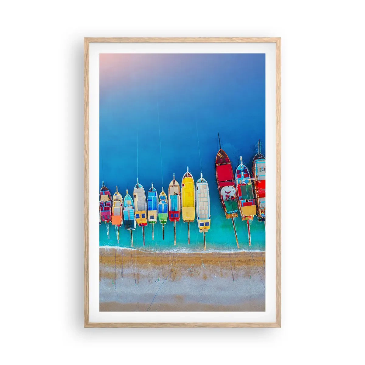 Plakát v rámu světlý dub - Z ptačí perspektivy - 61x91 cm