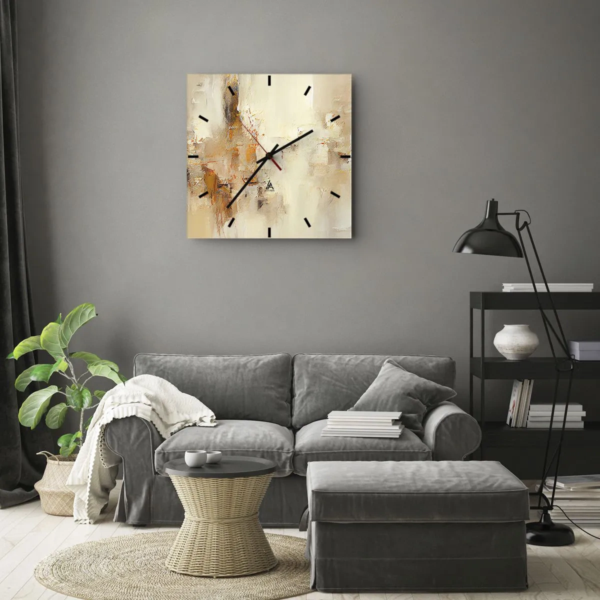 Nástěnné hodiny - Duše jantaru - 30x30 cm