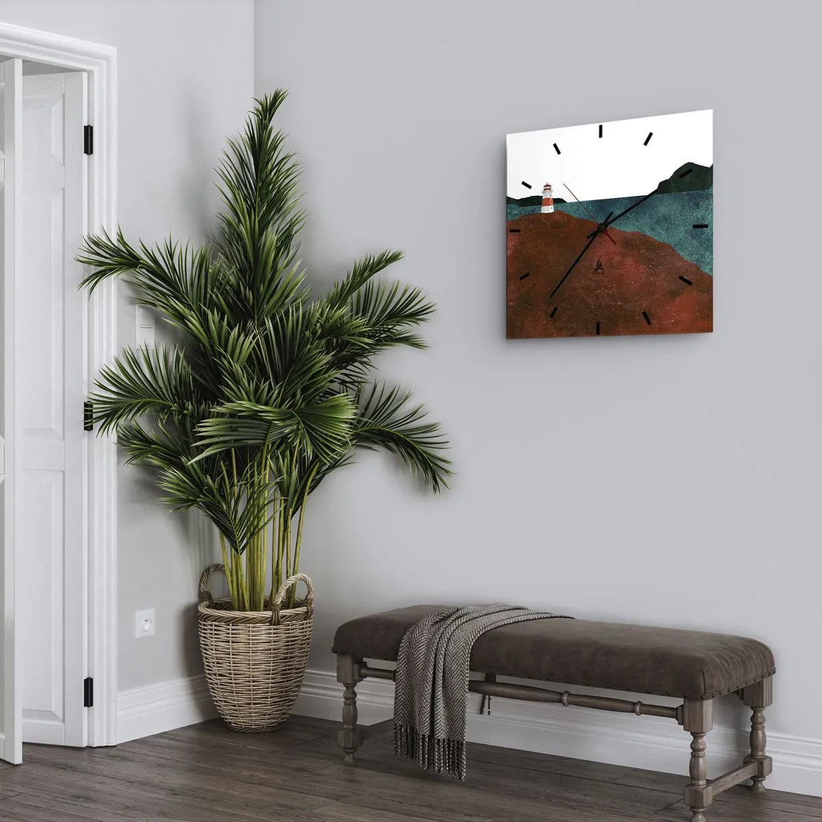 Nástěnné hodiny - Hledící na moře - 30x30 cm