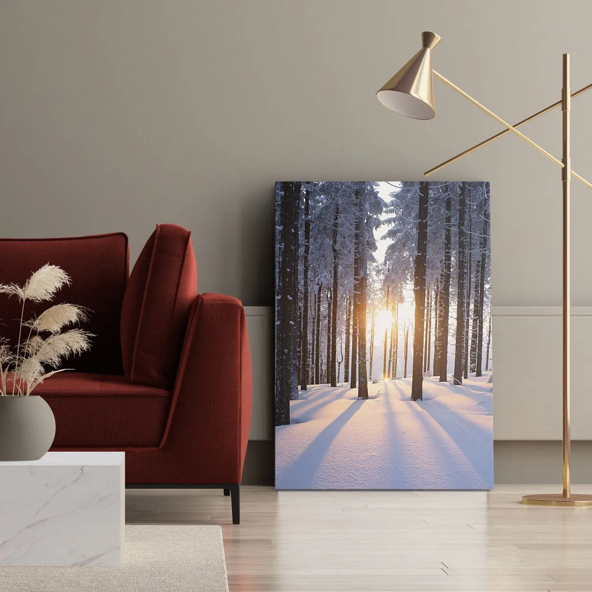 Obraz na plátně - Jasně černé na bílém - 45x80 cm