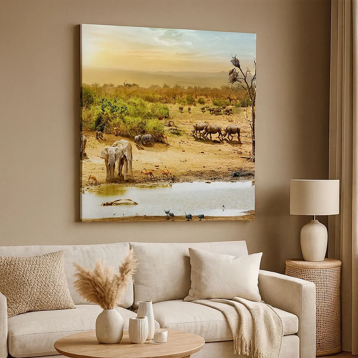 Obraz na plátně - „Z ráje opět pramenila řeka…“ - 30x30 cm